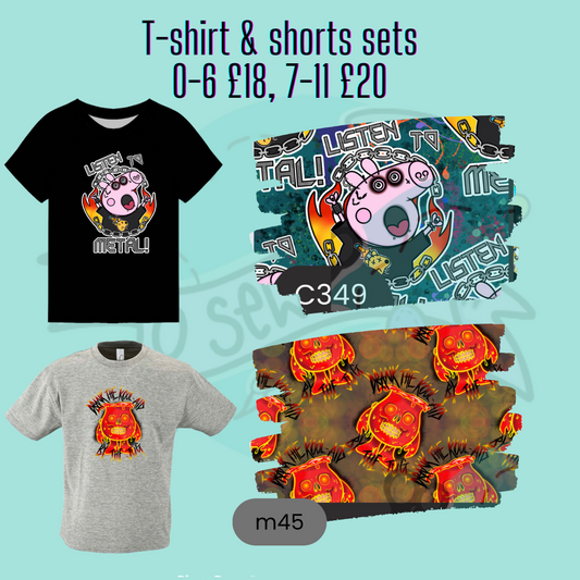 DTF print T-shirt & shorts